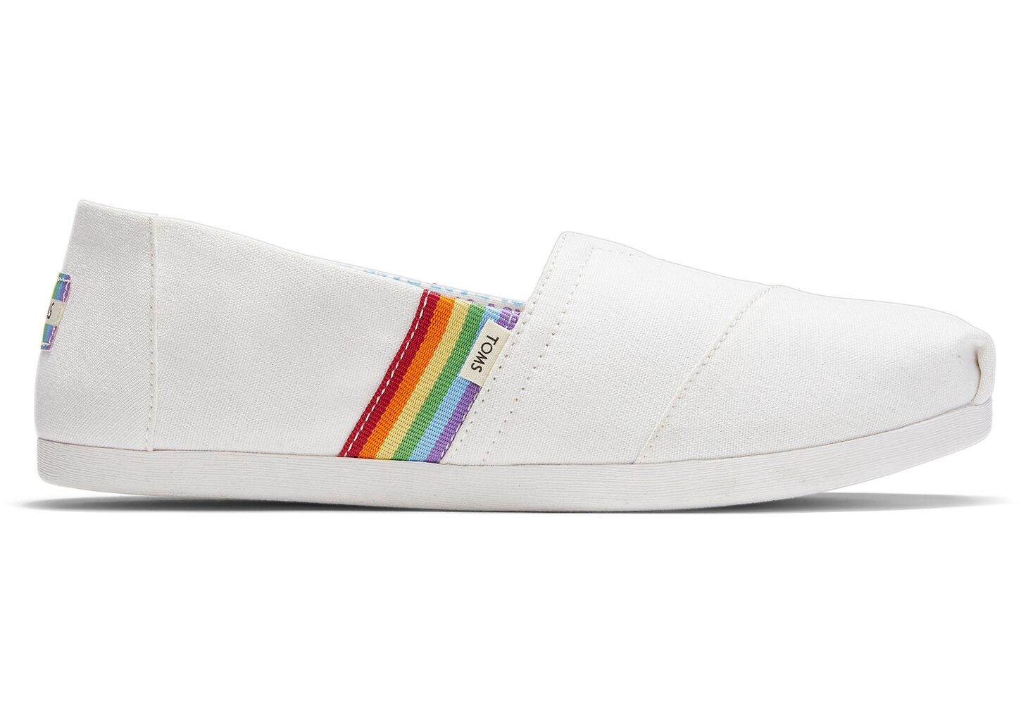 Toms UNITY Rainbow Stripe Classics - Womens Alpargata Espadrilles - White - NZ - 823016OMN